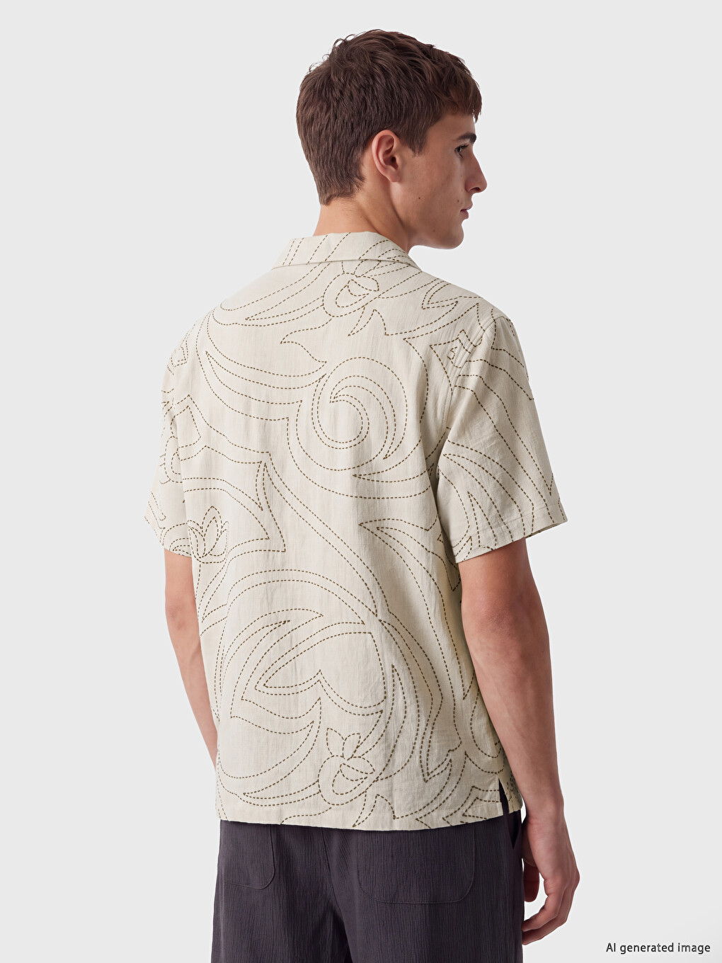 Regular Fit Patterned Men's Shirt-3
