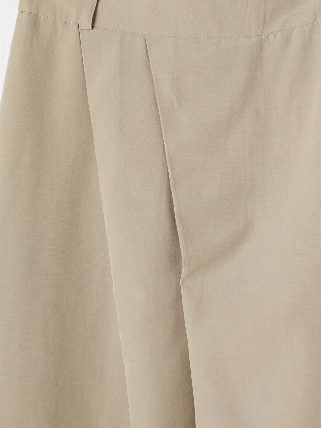 Bej Regular Fit Asimetrik Dökümlü Kadın Pantolon-2