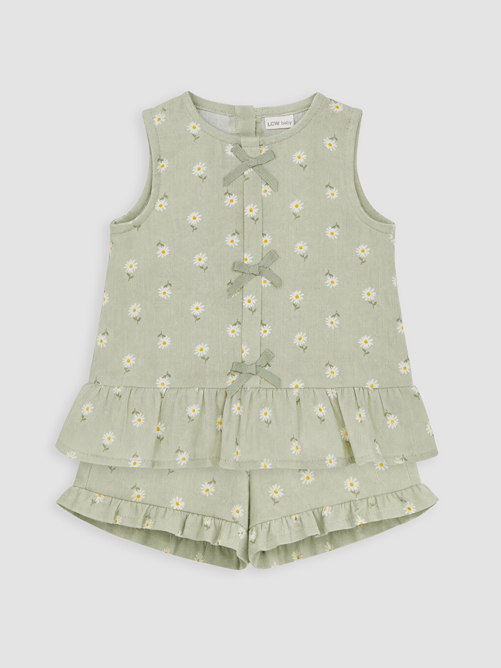 Daisy Patterned Baby Girls' Shorts Set