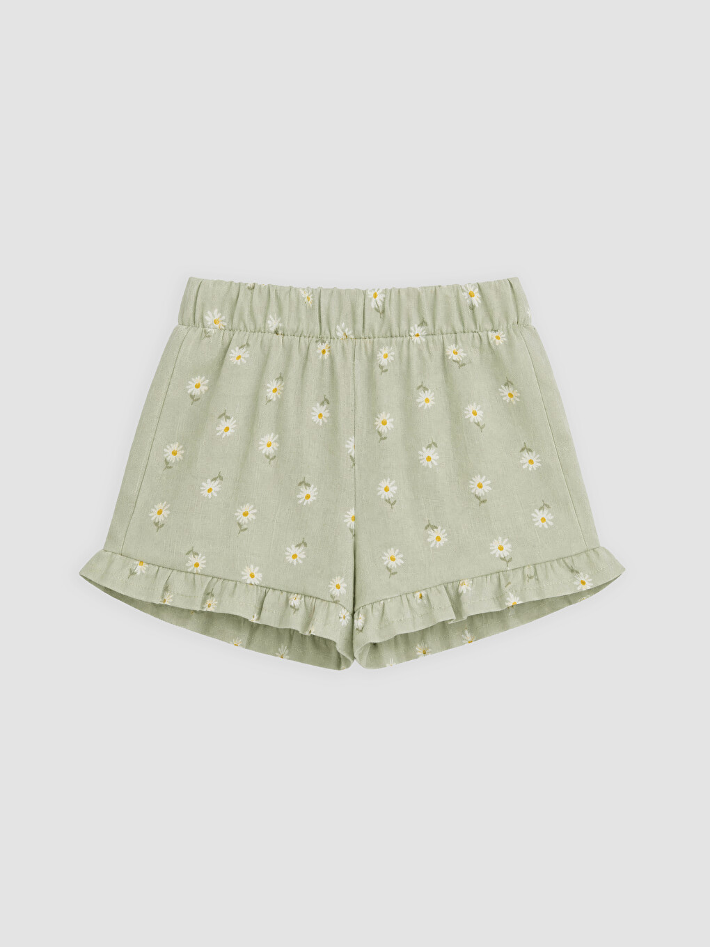 Daisy Patterned Baby Girls' Shorts Set-2