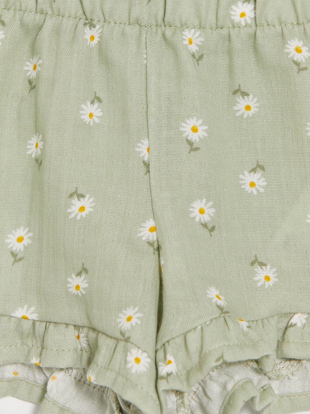 Daisy Patterned Baby Girls' Shorts Set-6