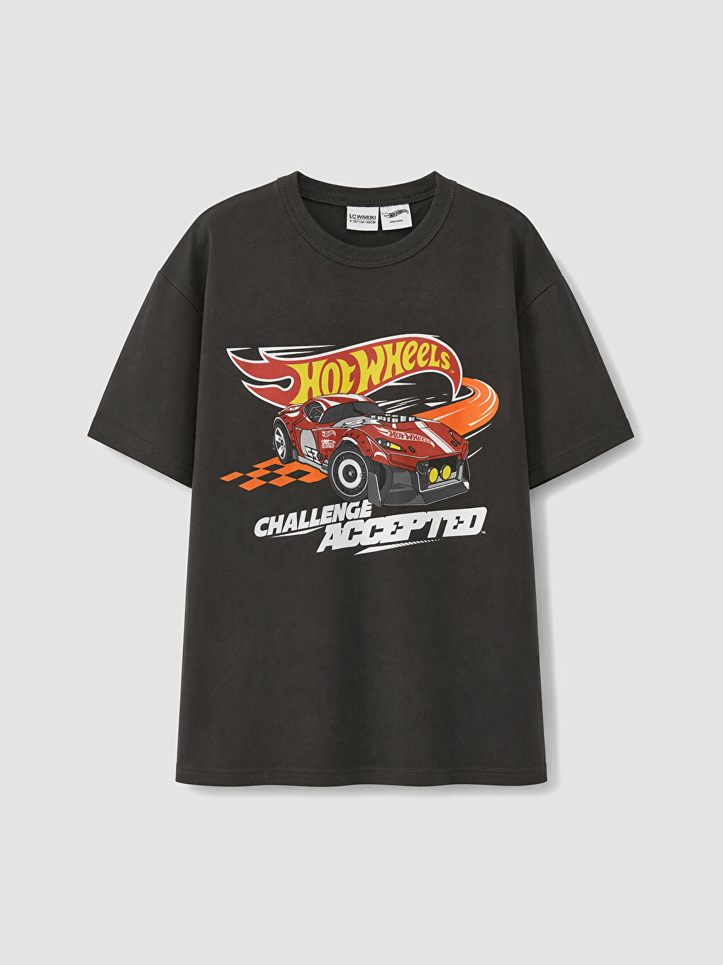 Antrasit Erkek Çocuk Hot Wheels Baskılı Şortlu Takım-1