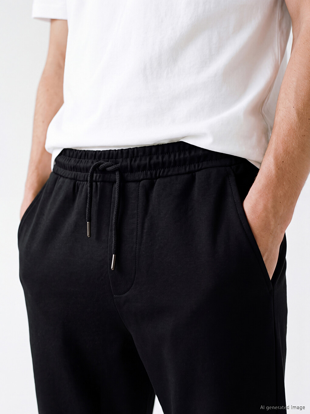 Siyah Regular Fit Erkek Şort-2