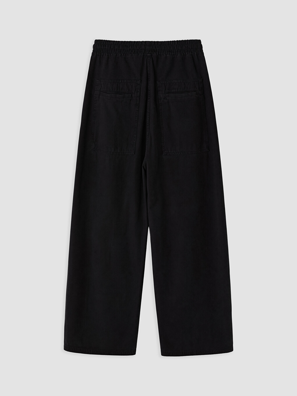 Siyah Loose Fit Erkek Pantolon-5