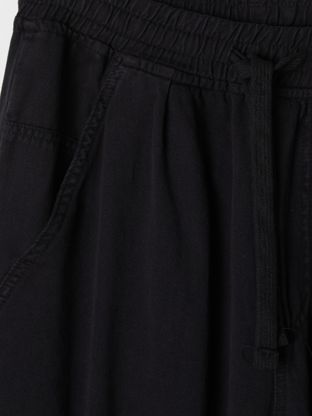 Siyah Loose Fit Erkek Pantolon-6