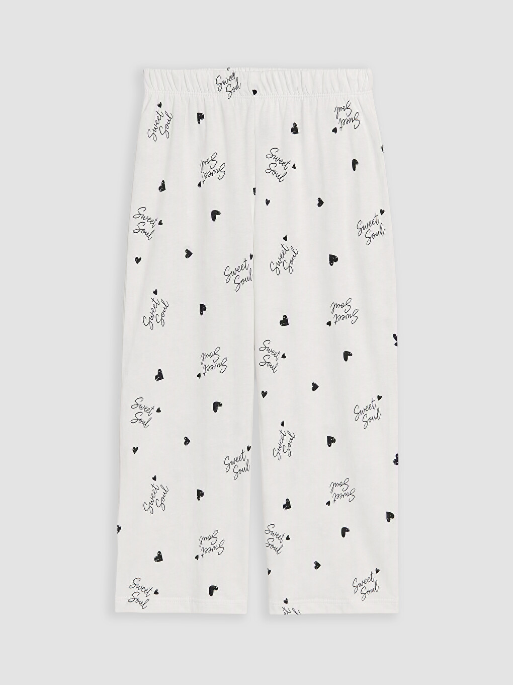 Ekru Baskılı Kız Çocuk Kaprili Pijama Takım-4