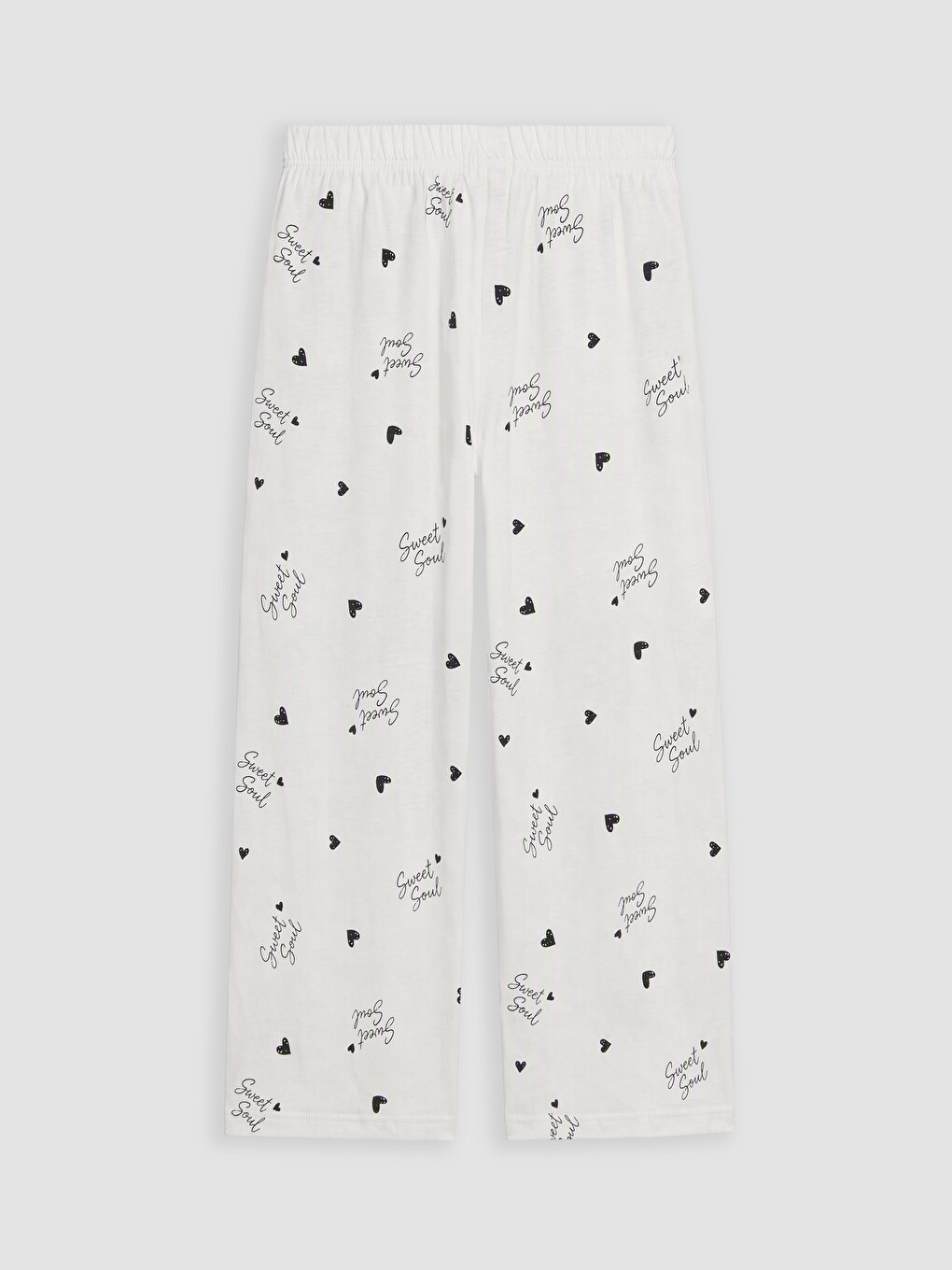 Ekru Baskılı Kız Çocuk Kaprili Pijama Takım-6