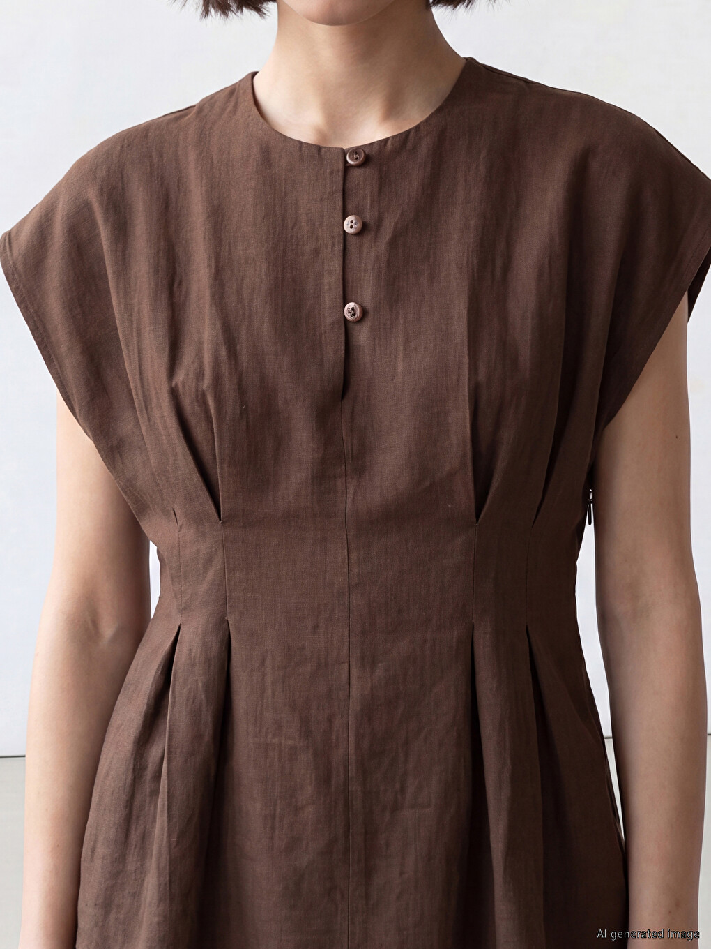 Bluza Sa Okruglim Izrezom, Plisiranim Peplumom-2