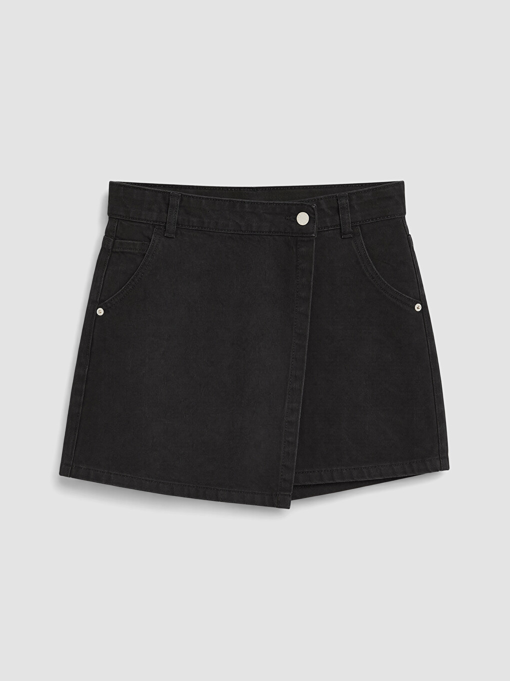 Femër E Zeze Pant. Xhins Me Mbivendosje