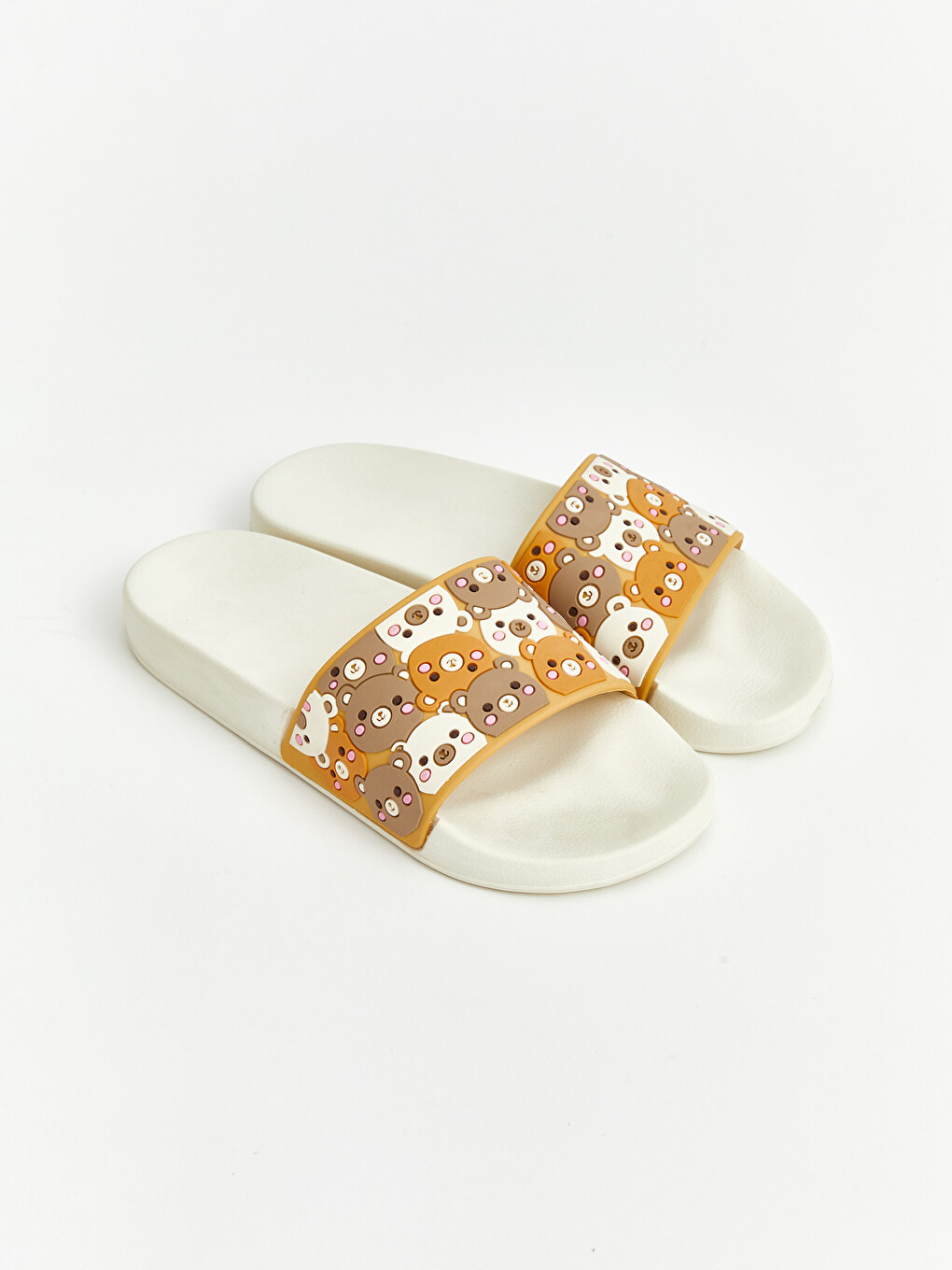 Teddy Bear Patterned Girls' Slipper