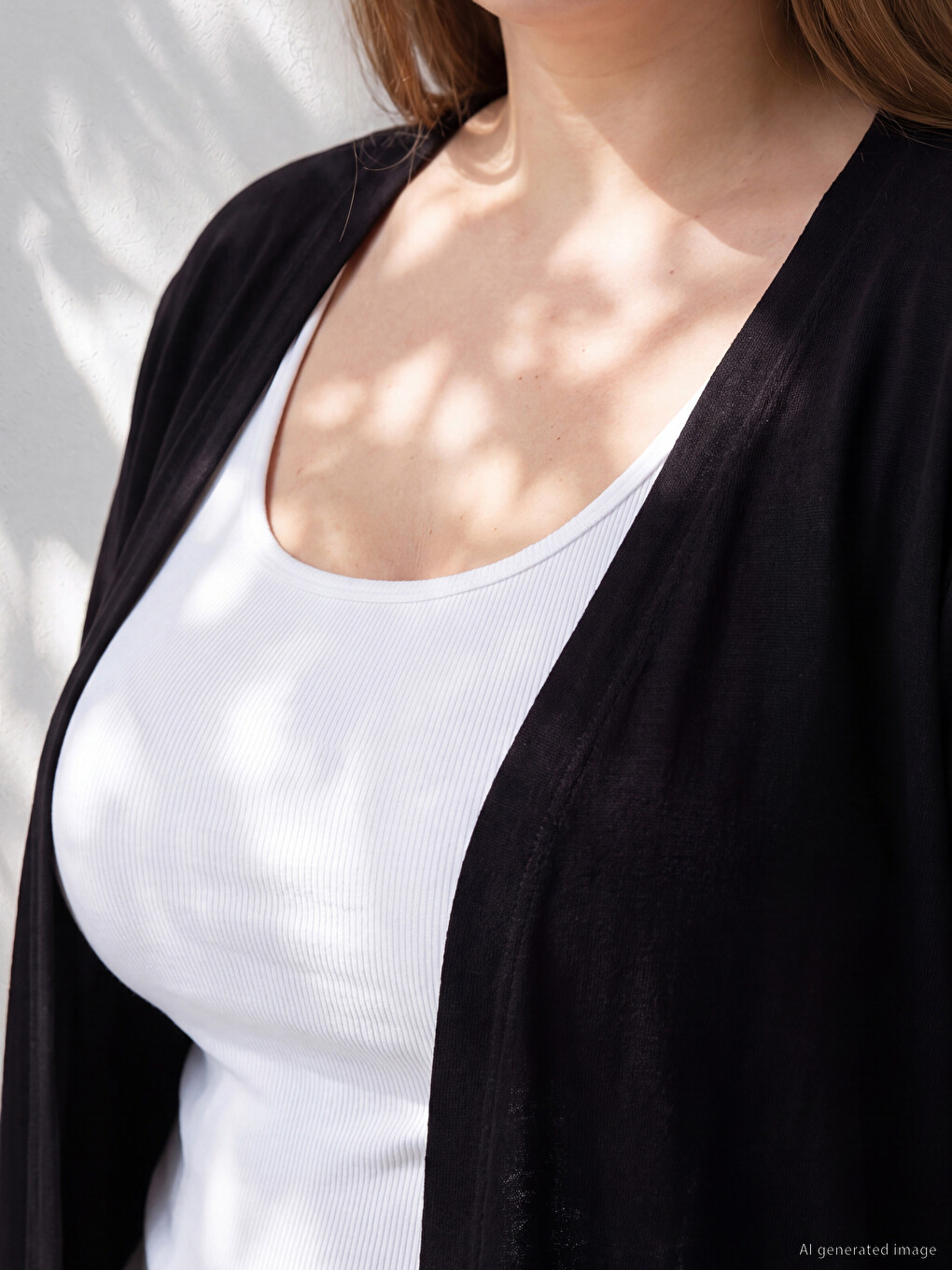 Plus Size Shawl Collar Women's Cardigan-1