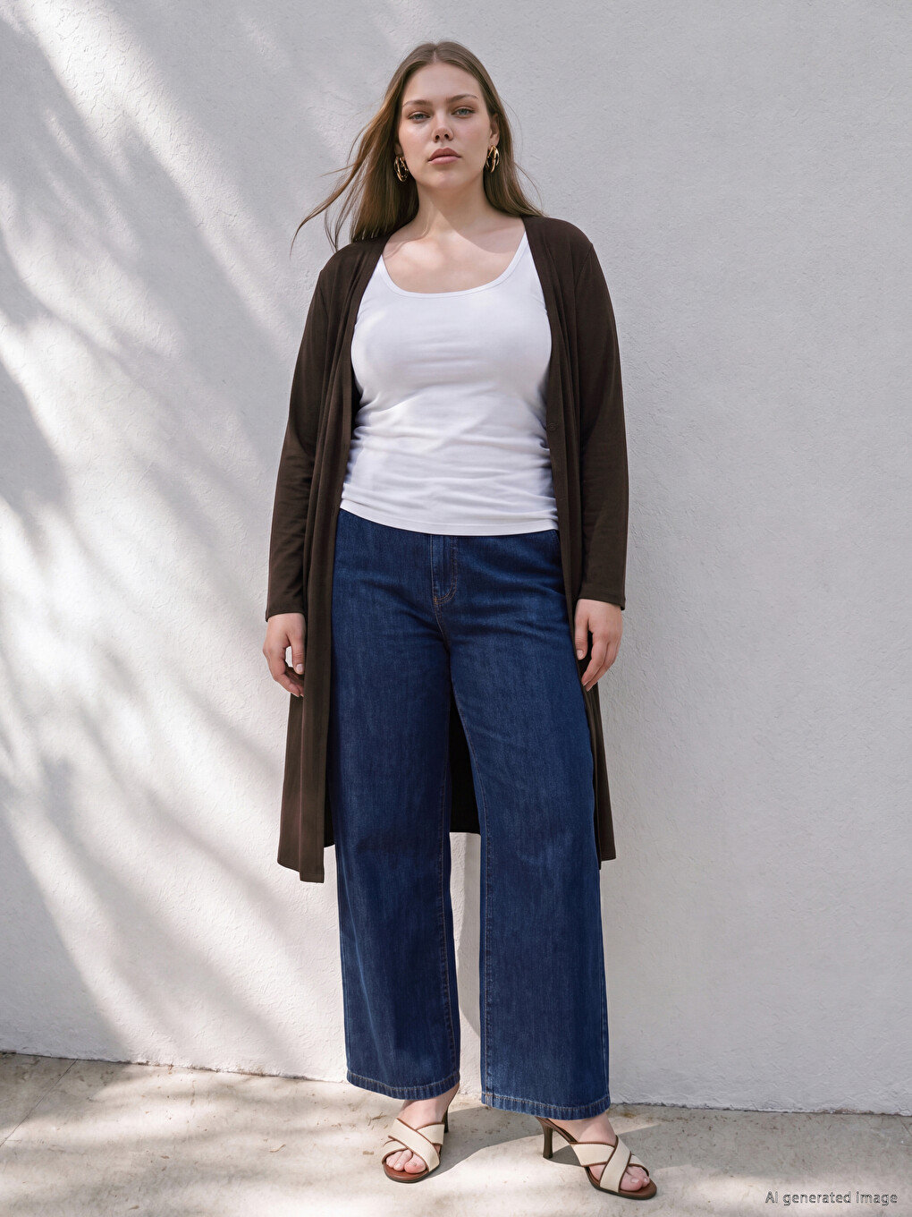 Plus Size Shawl Collar Women's Cardigan