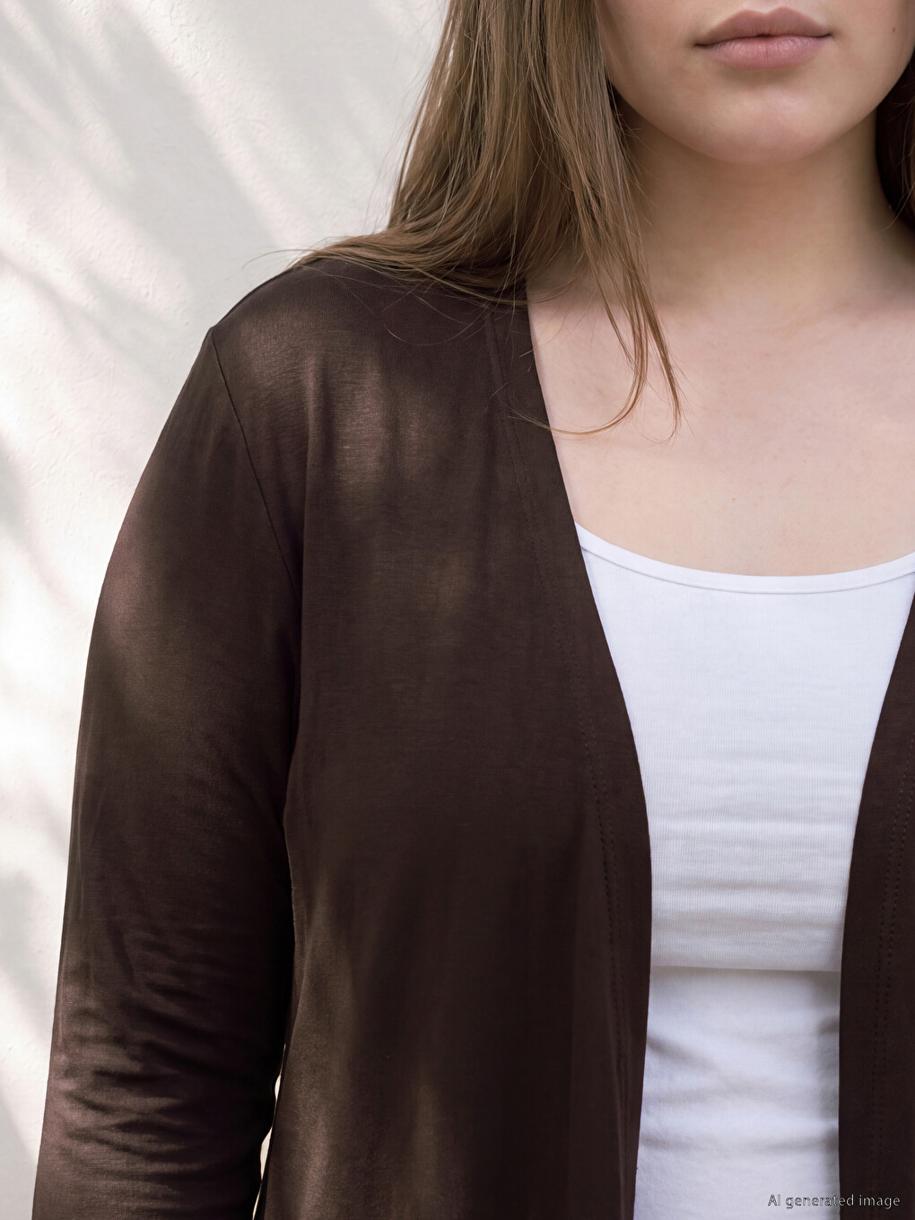 Plus Size Shawl Collar Women's Cardigan-1