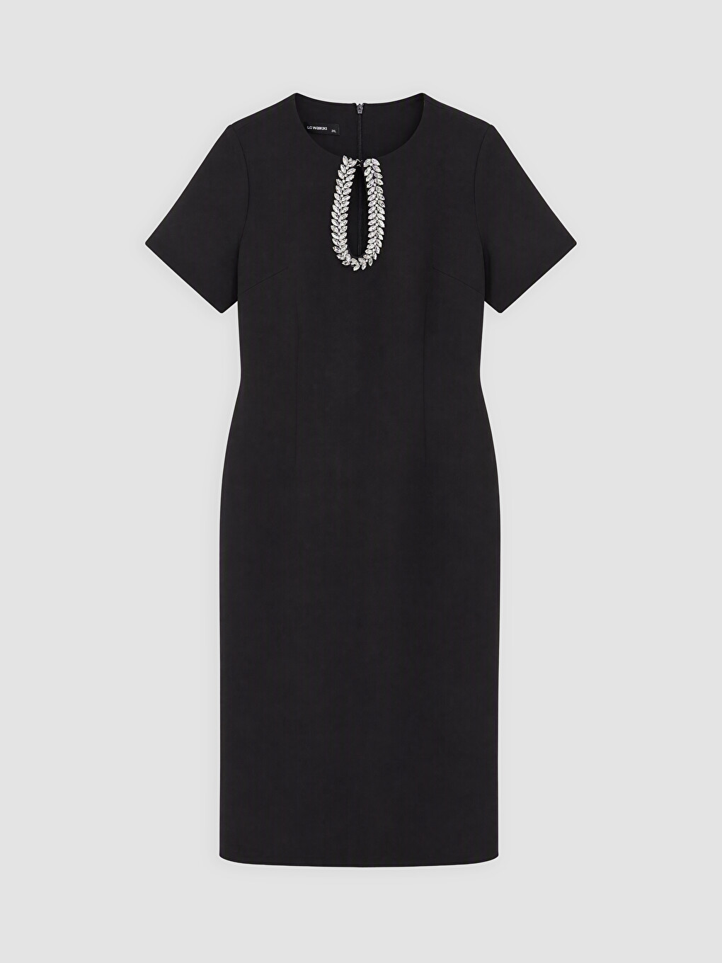 Window Detailed Stone Embellished Women's Dress
