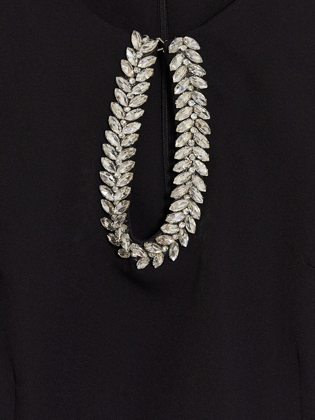 Window Detailed Stone Embellished Women's Dress-2