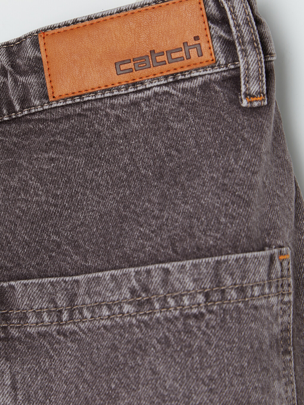 Kahverengi Loose Fit Erkek Jean Şort-2