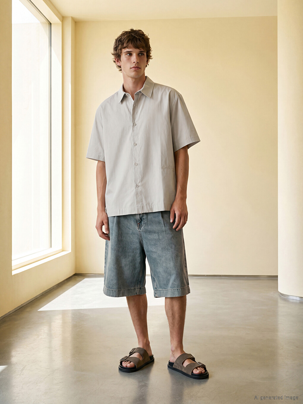 Mavi Loose Fit Erkek Jean Şort