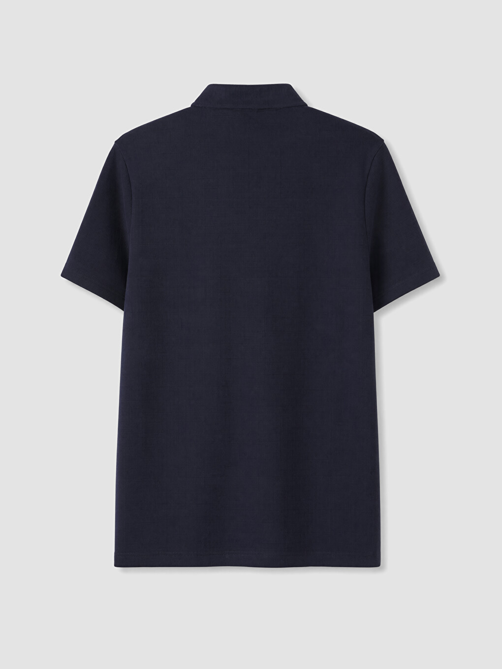 Lacivert Regular Fit Polo Yaka Dokulu Erkek Tişört-2