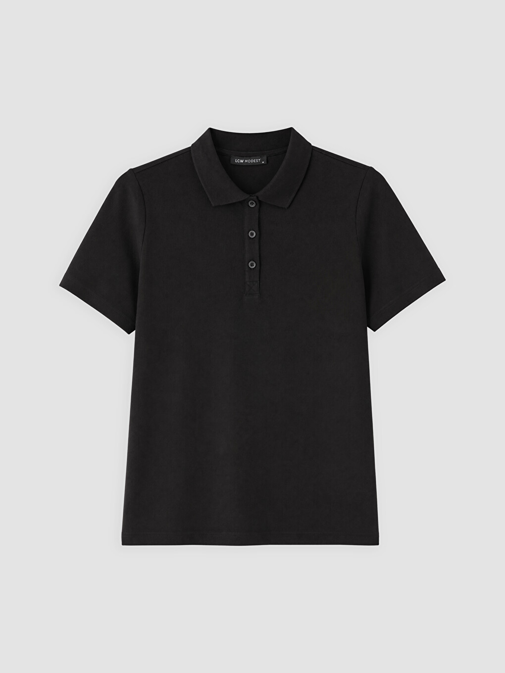 Polo Collar Women's Pique T-shirt-4