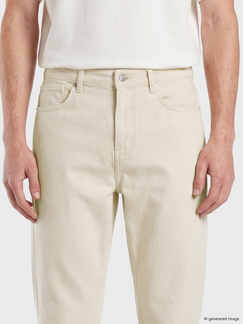 Bej Regular Fit Erkek Pantolon-1