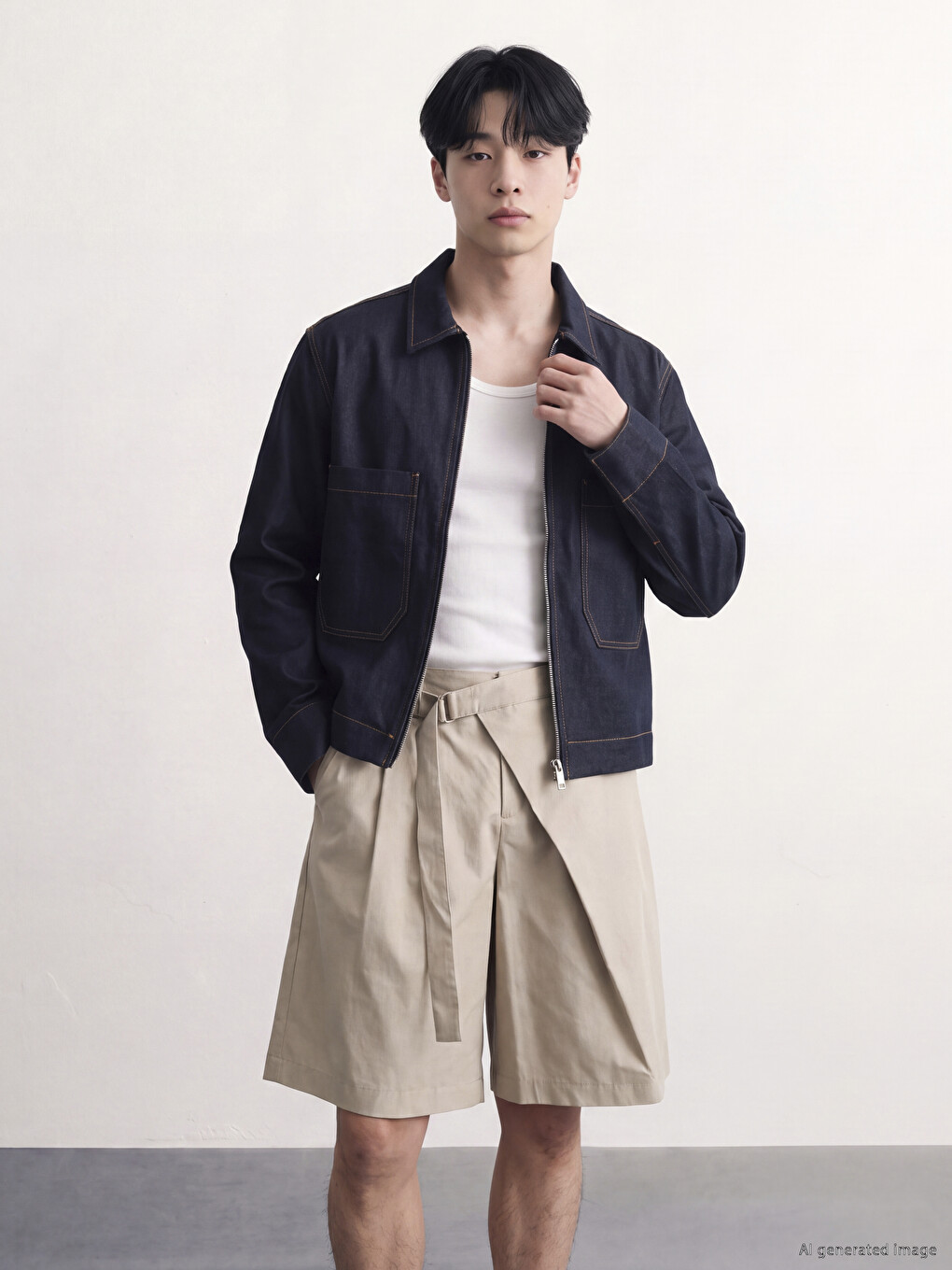 Lacivert Loose Fit Erkek Ceket