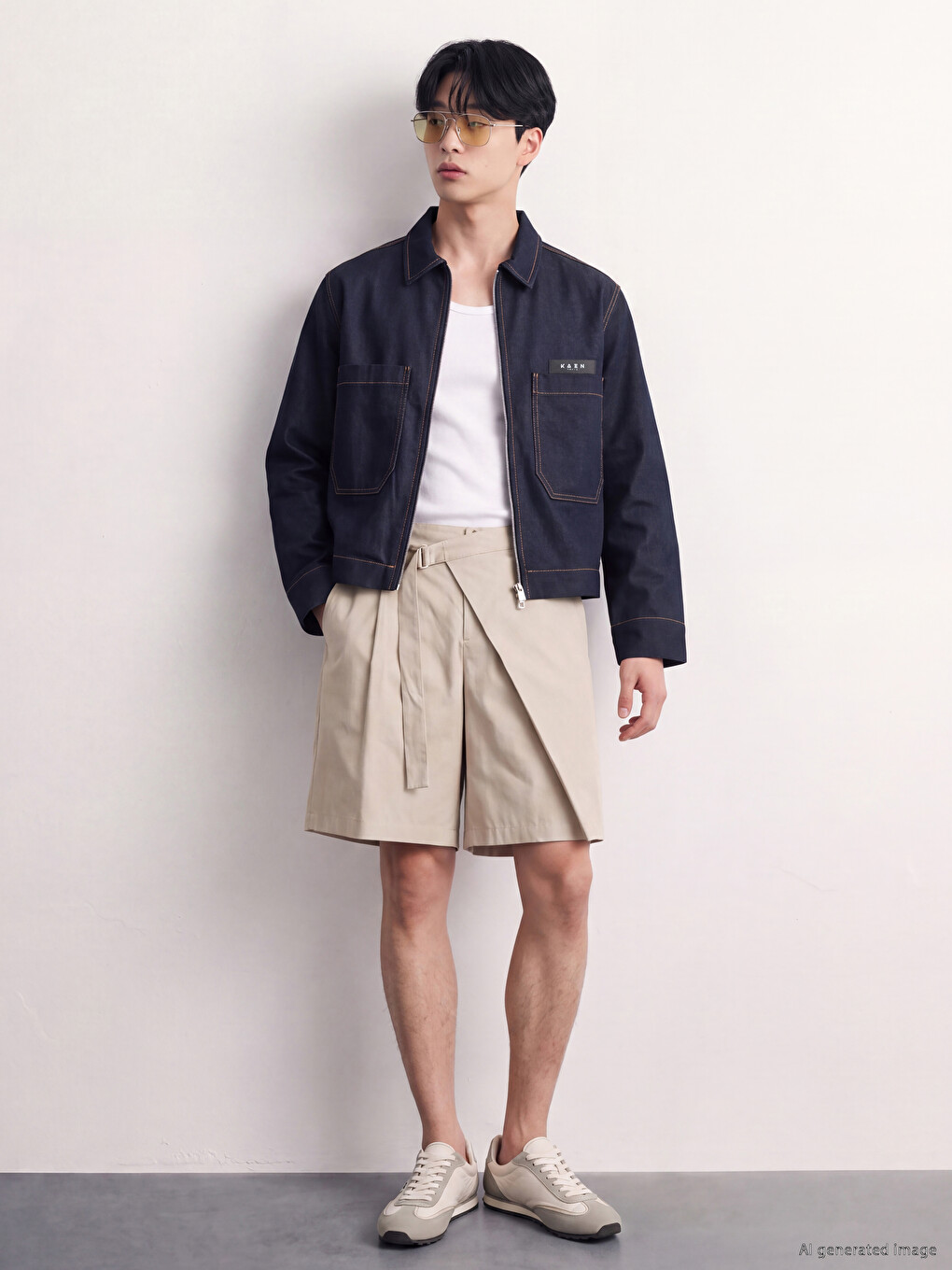 Lacivert Loose Fit Erkek Ceket-1