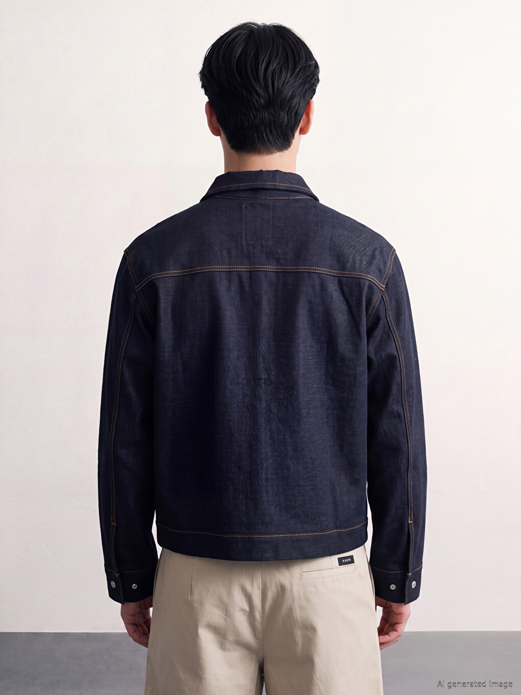 Lacivert Loose Fit Erkek Ceket-3