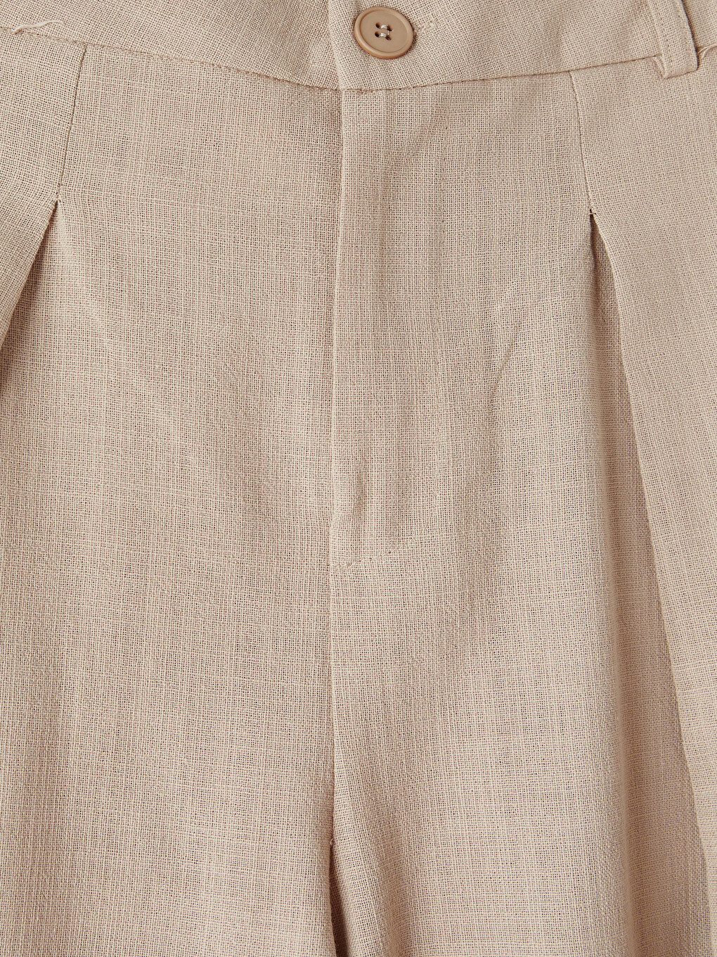 Bej Loose Fit Erkek Pantolon-5