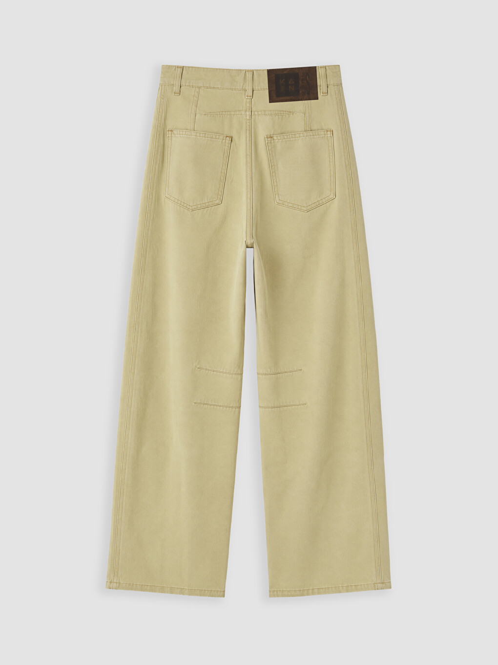 Bej Loose Fit Erkek Jean Pantolon-6