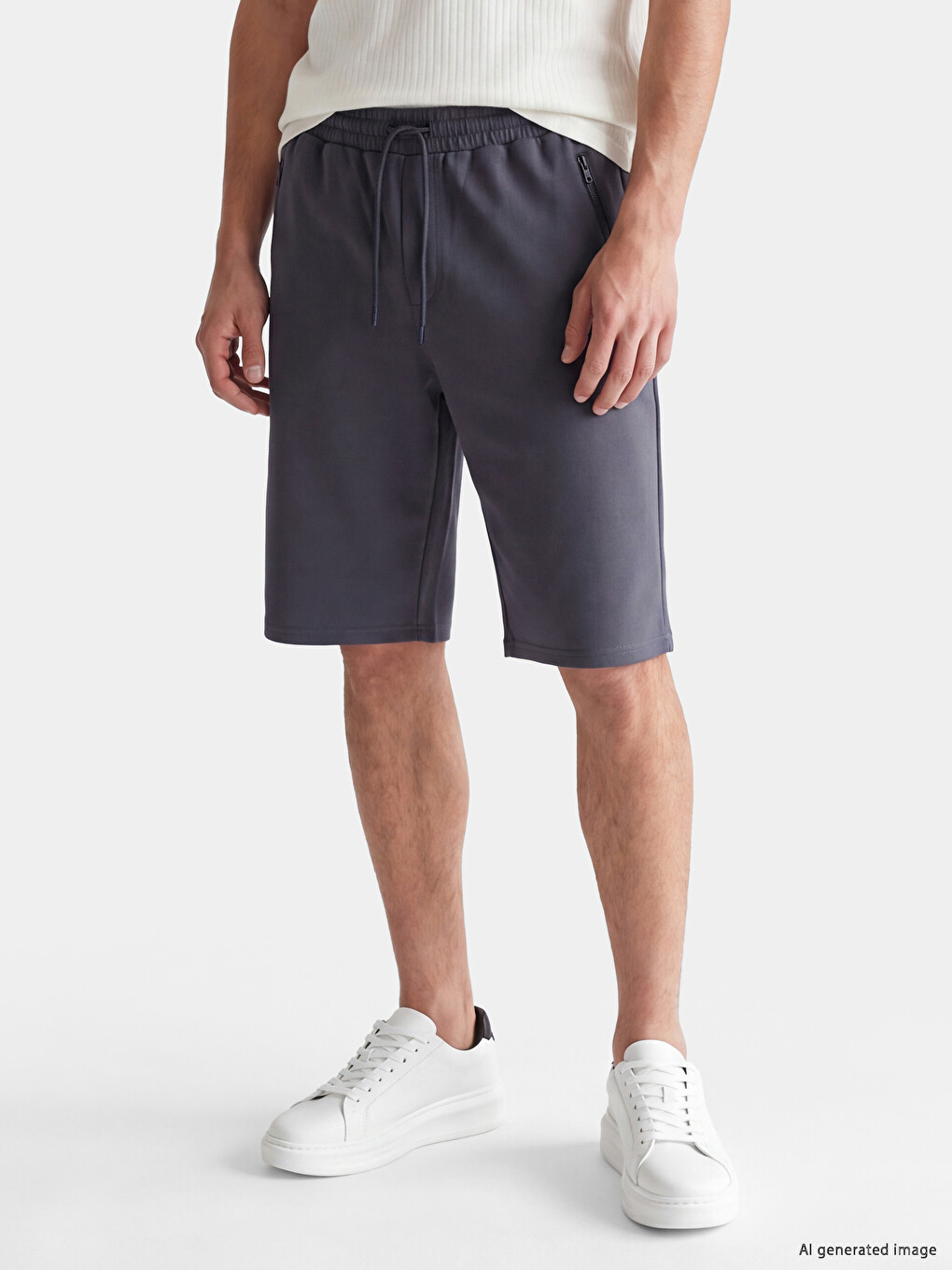 Gri Regular Fit Erkek Şort