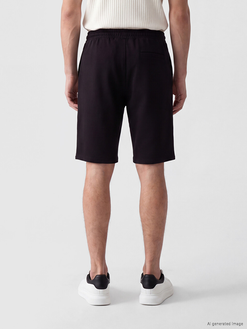 Siyah Regular Fit Erkek Şort-2