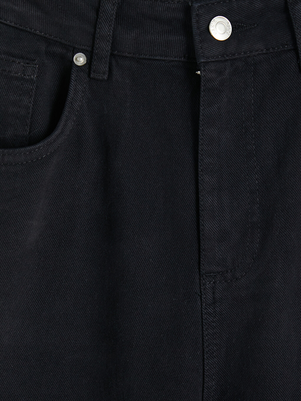 Siyah Relax Fit Erkek Gabardin Pantolon-2
