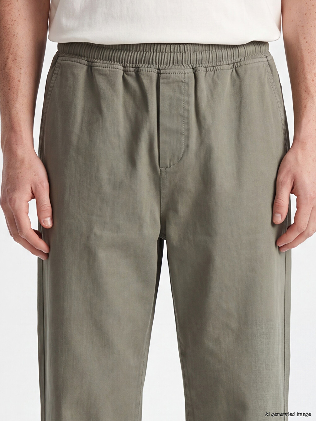 Haki Regular Fit Erkek Pantolon-2