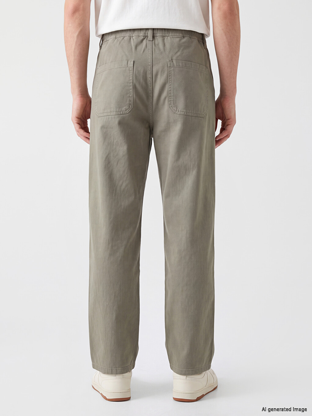 Haki Regular Fit Erkek Pantolon-3