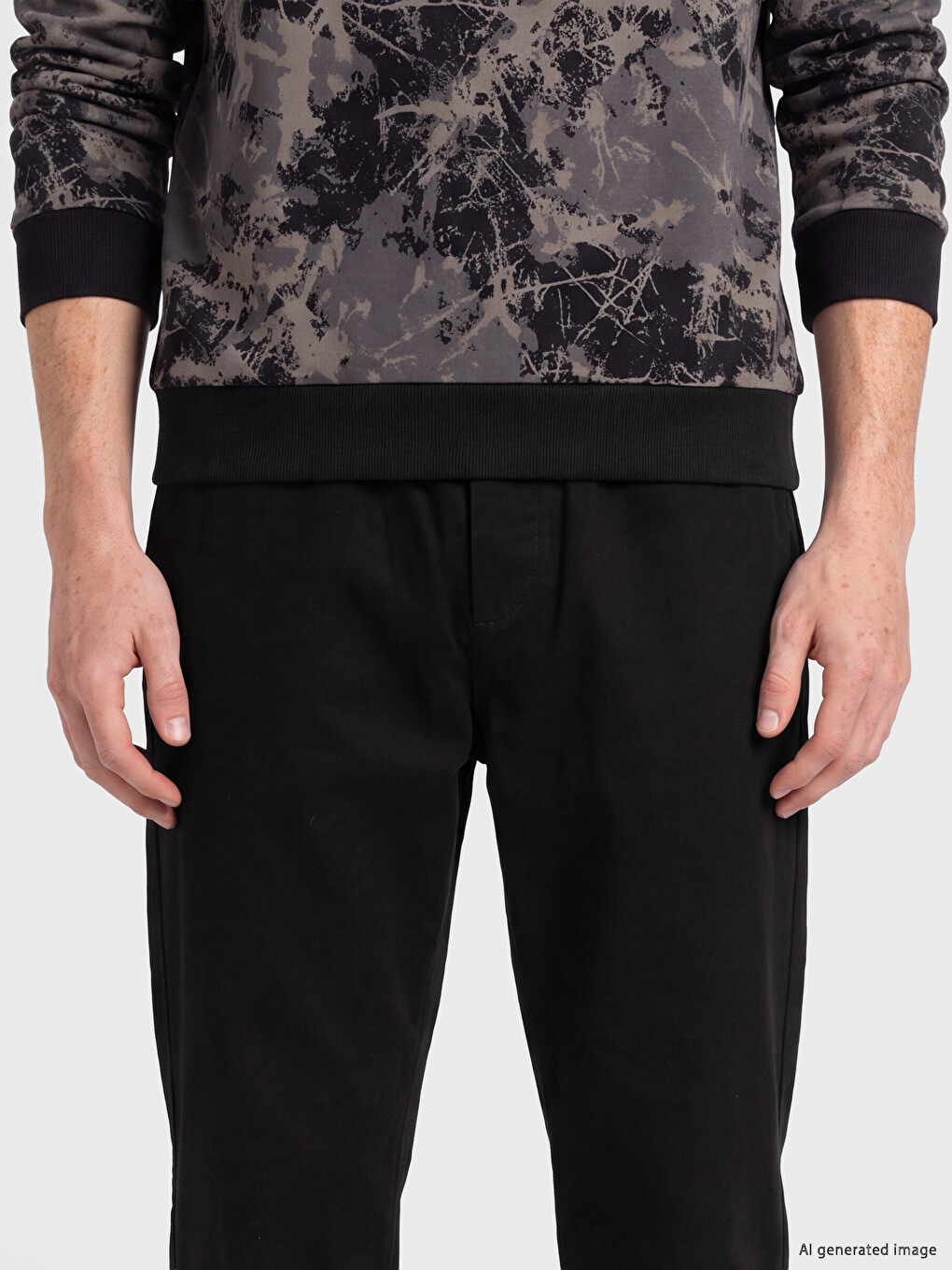 Siyah Regular Fit Erkek Pantolon-2