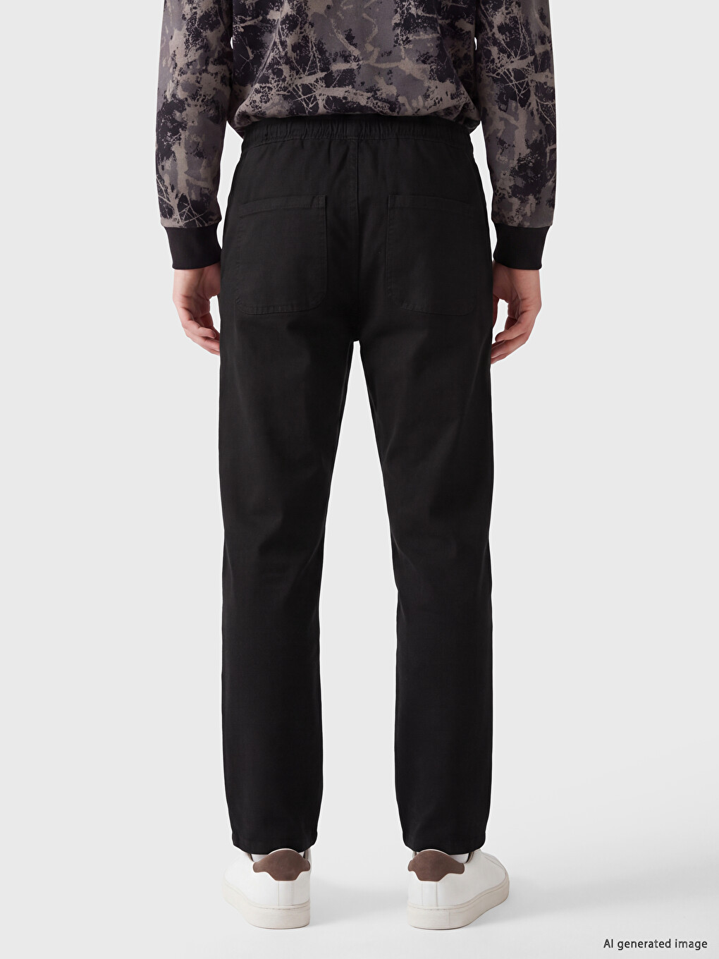 Siyah Regular Fit Erkek Pantolon-3