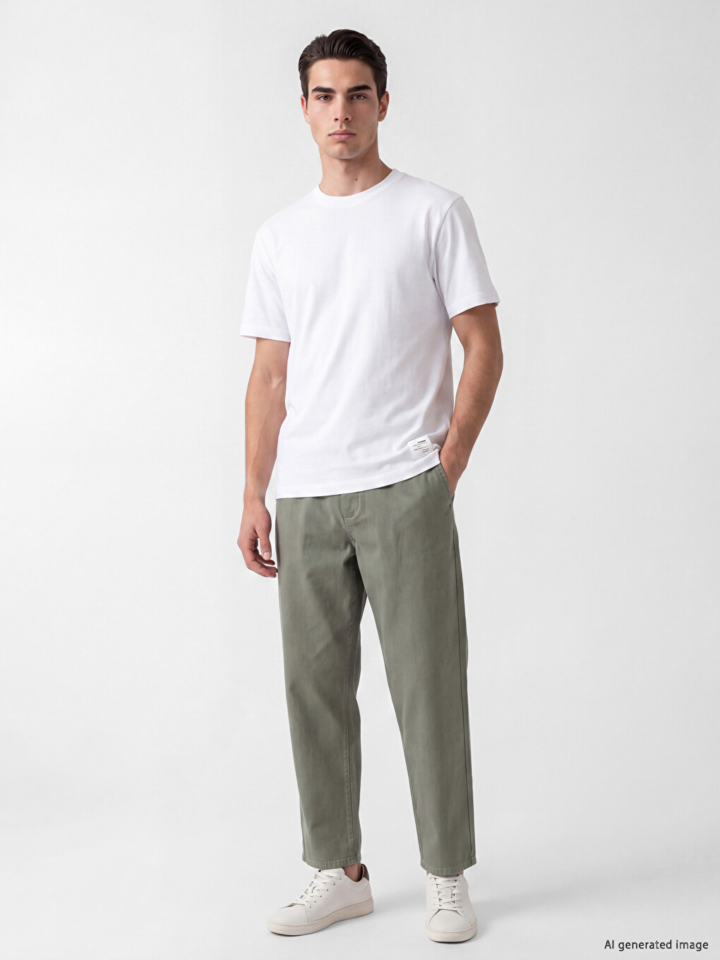 Haki Regular Fit Erkek Pantolon-1