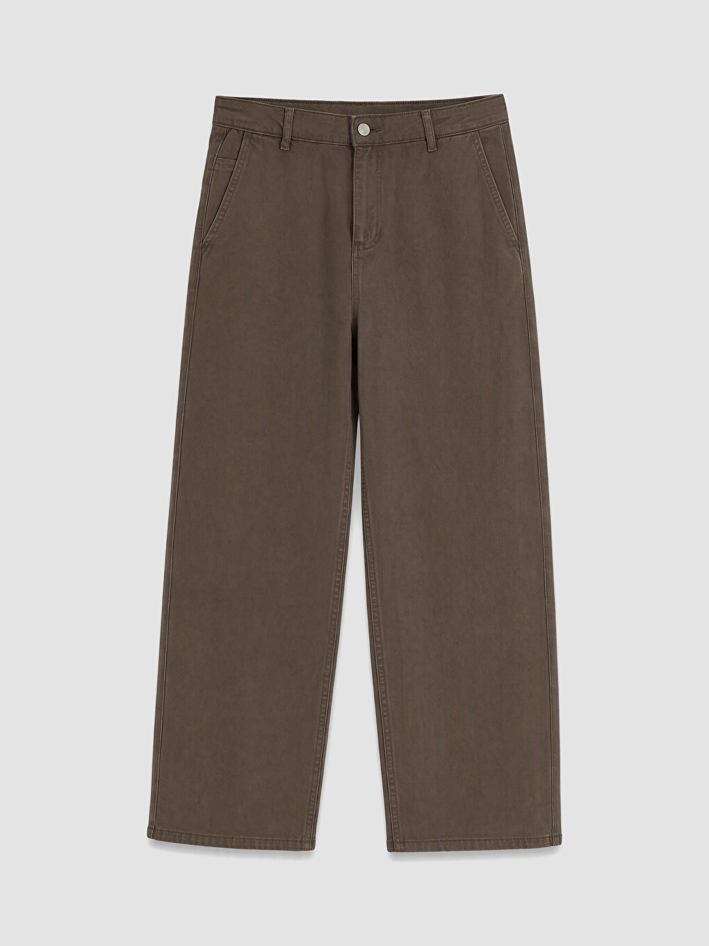 Kahverengi Relax Fit Gabardin Erkek Pantolon