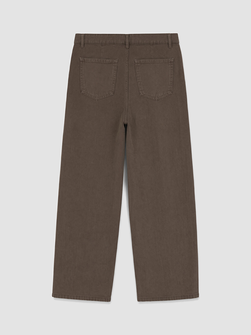 Kahverengi Relax Fit Gabardin Erkek Pantolon-2