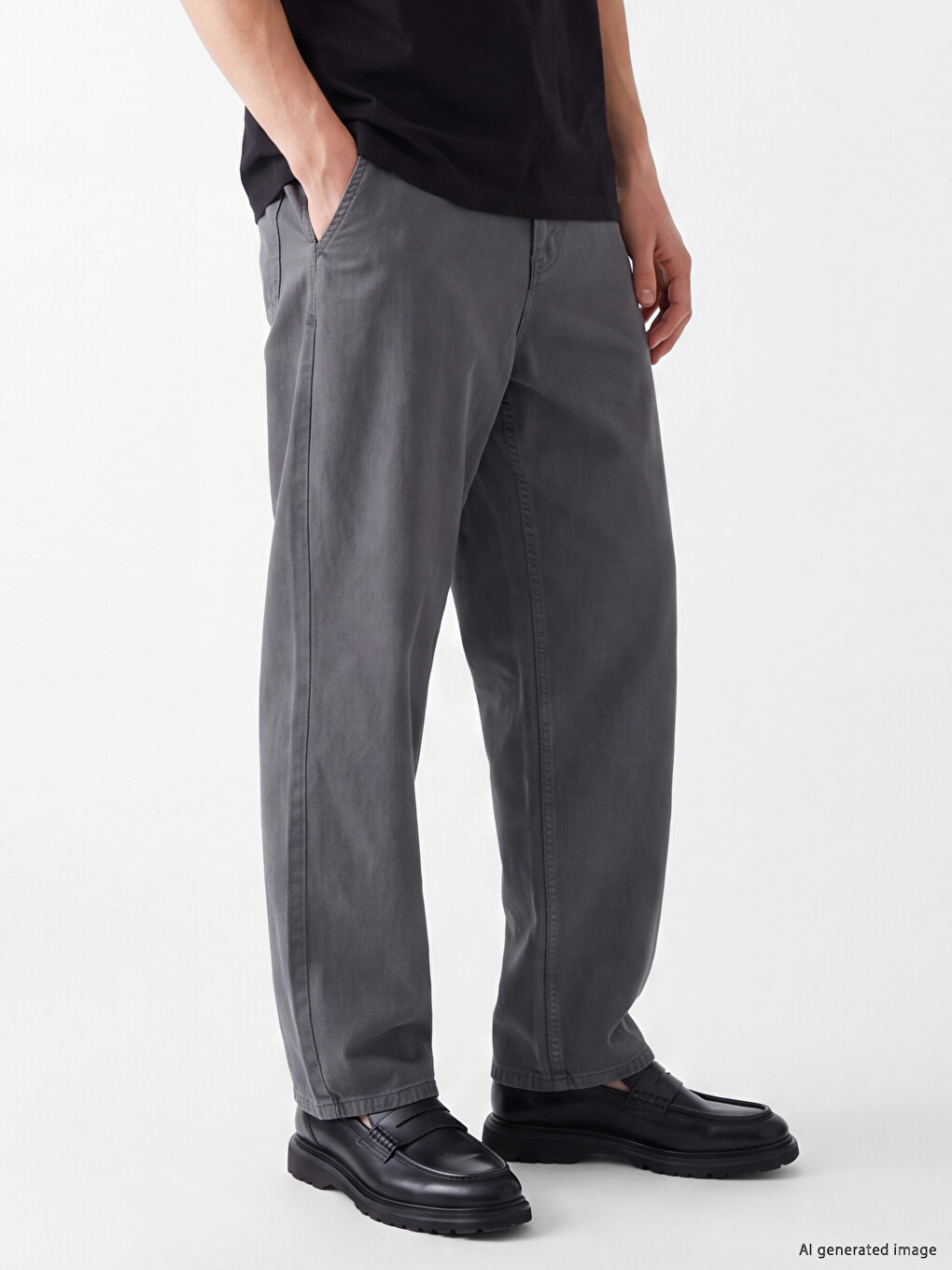 Antrasit Relax Fit Gabardin Erkek Pantolon