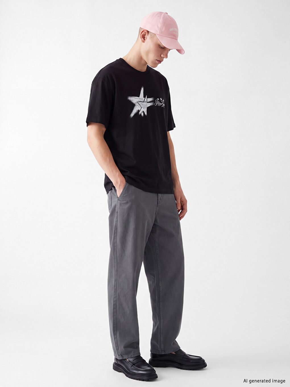 Antrasit Relax Fit Gabardin Erkek Pantolon-1