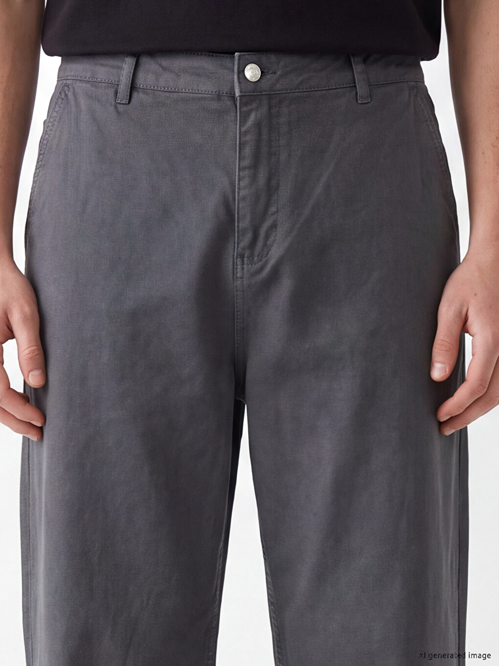 Antrasit Relax Fit Gabardin Erkek Pantolon-2