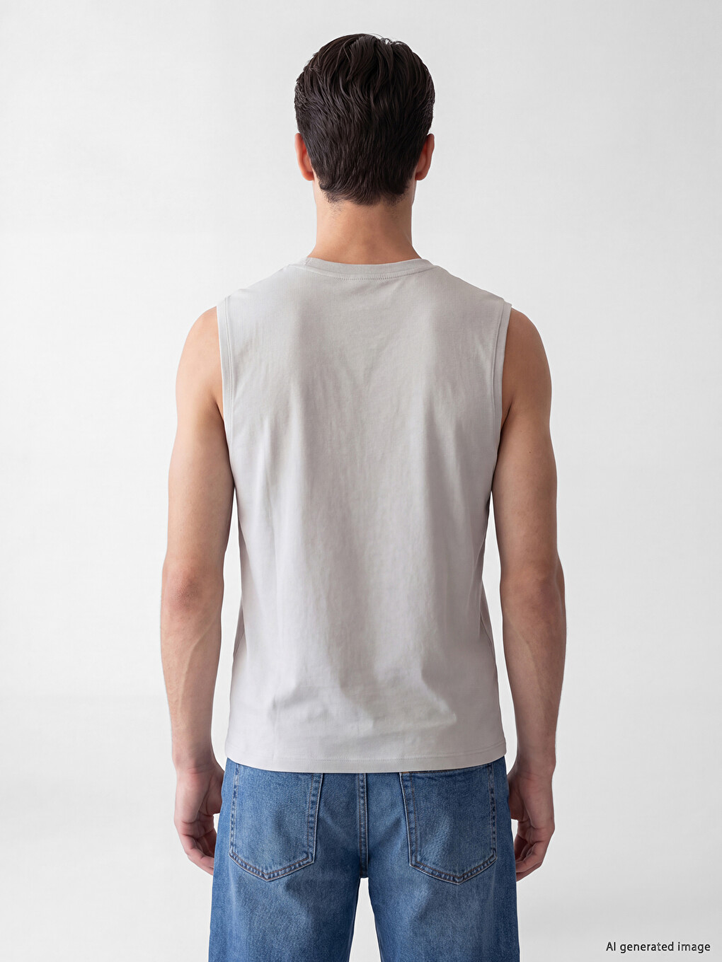 T-shirt Me Jakë Të Rrumbullakët Për Burra-2