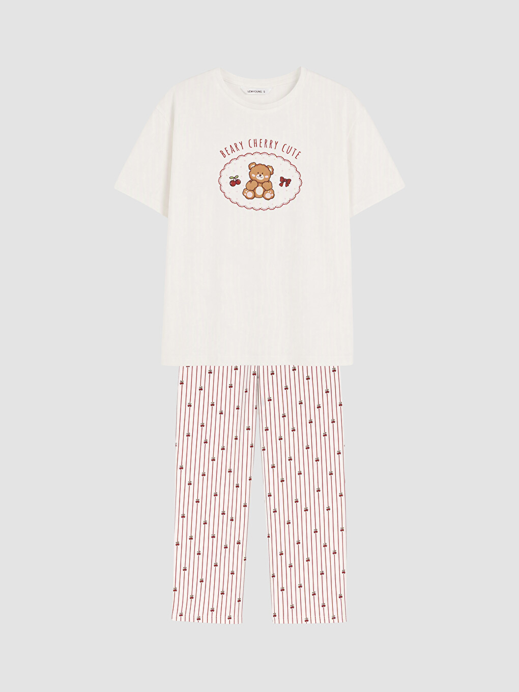 Crew Neck Printed Women's Pyjamas Set