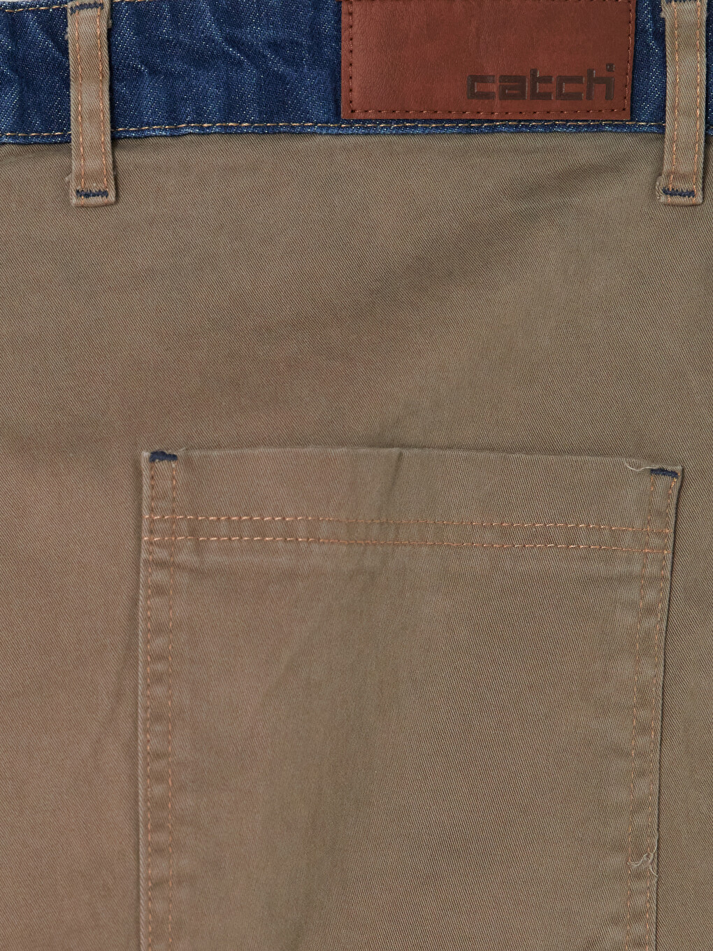 Bej Loose Fit Erkek Jean Pantolon-2