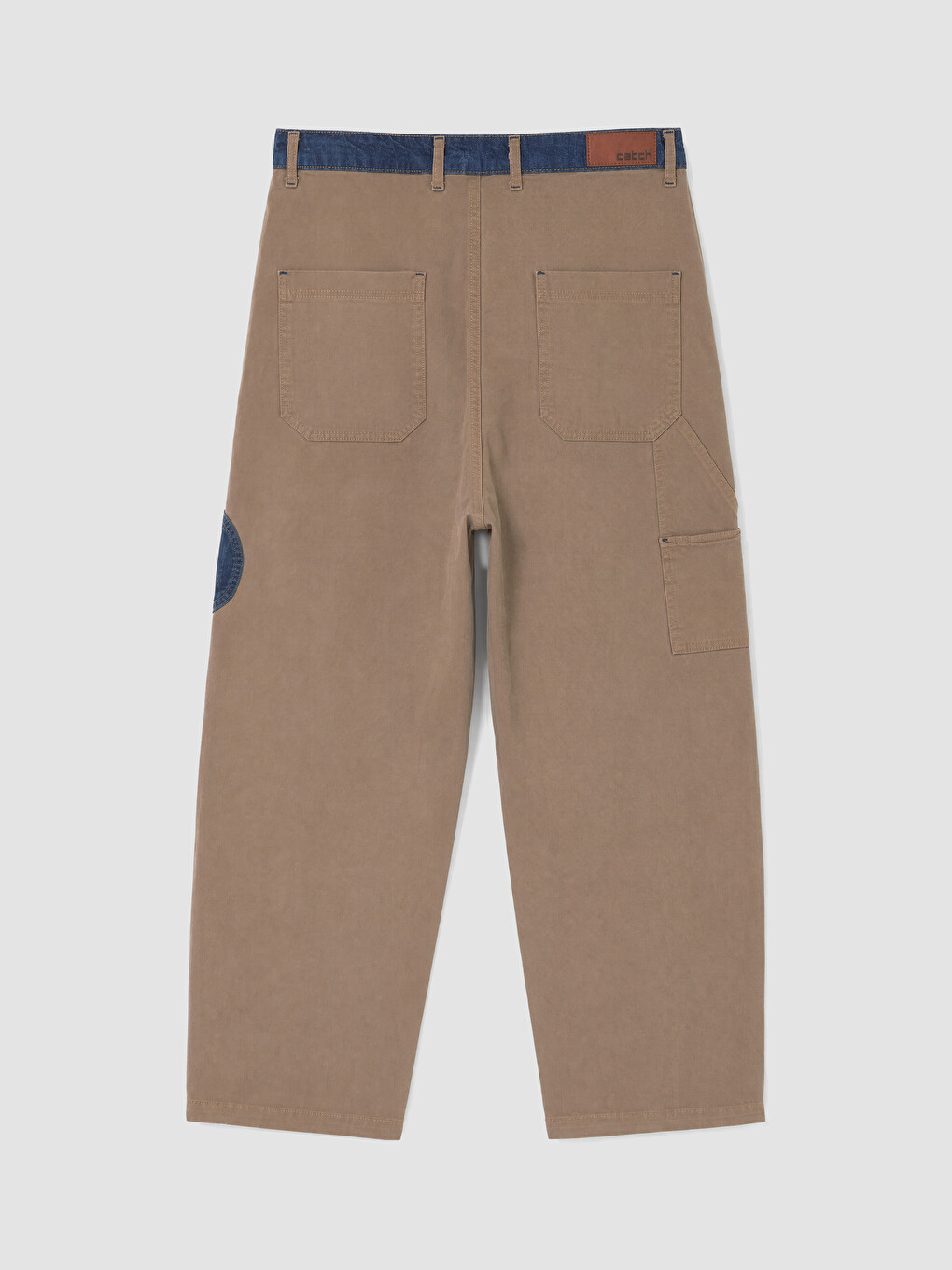 Bej Loose Fit Erkek Jean Pantolon-3