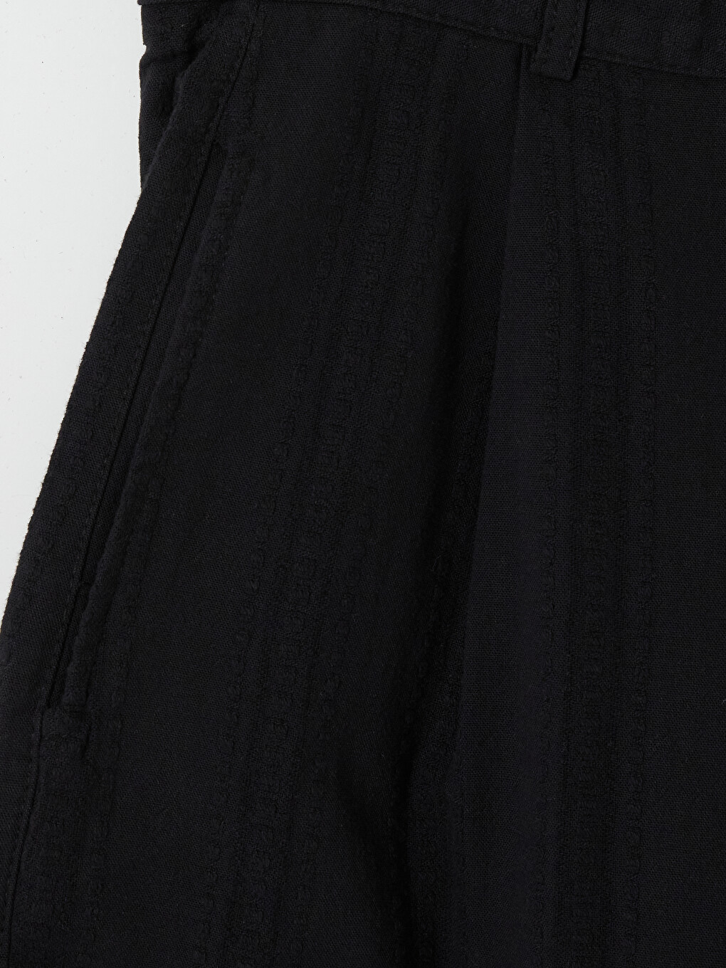 Lacivert Loose Fit Erkek Pileli Pantolon-5