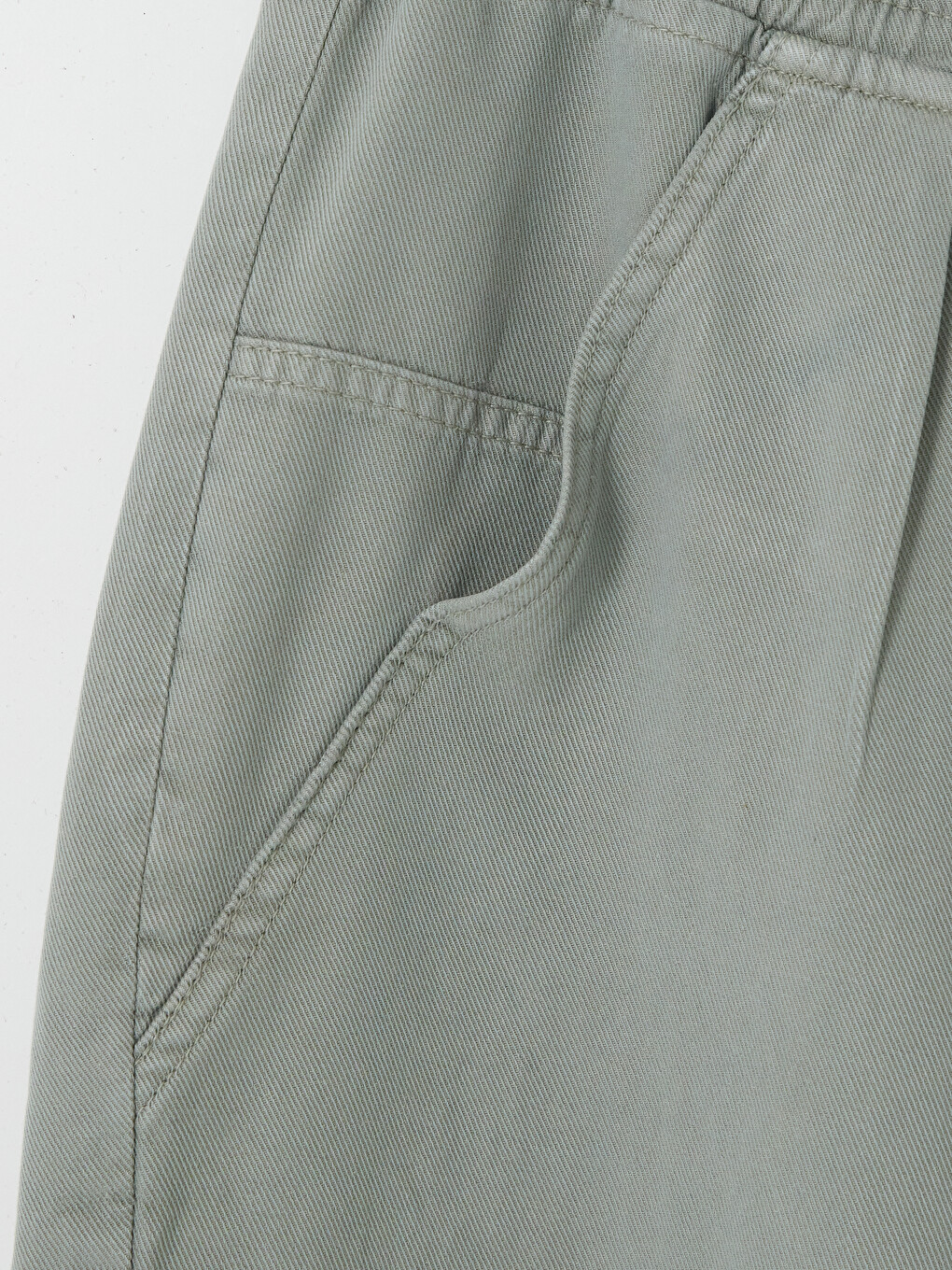 Yeşil Loose Fit Erkek Jean Pantolon-5