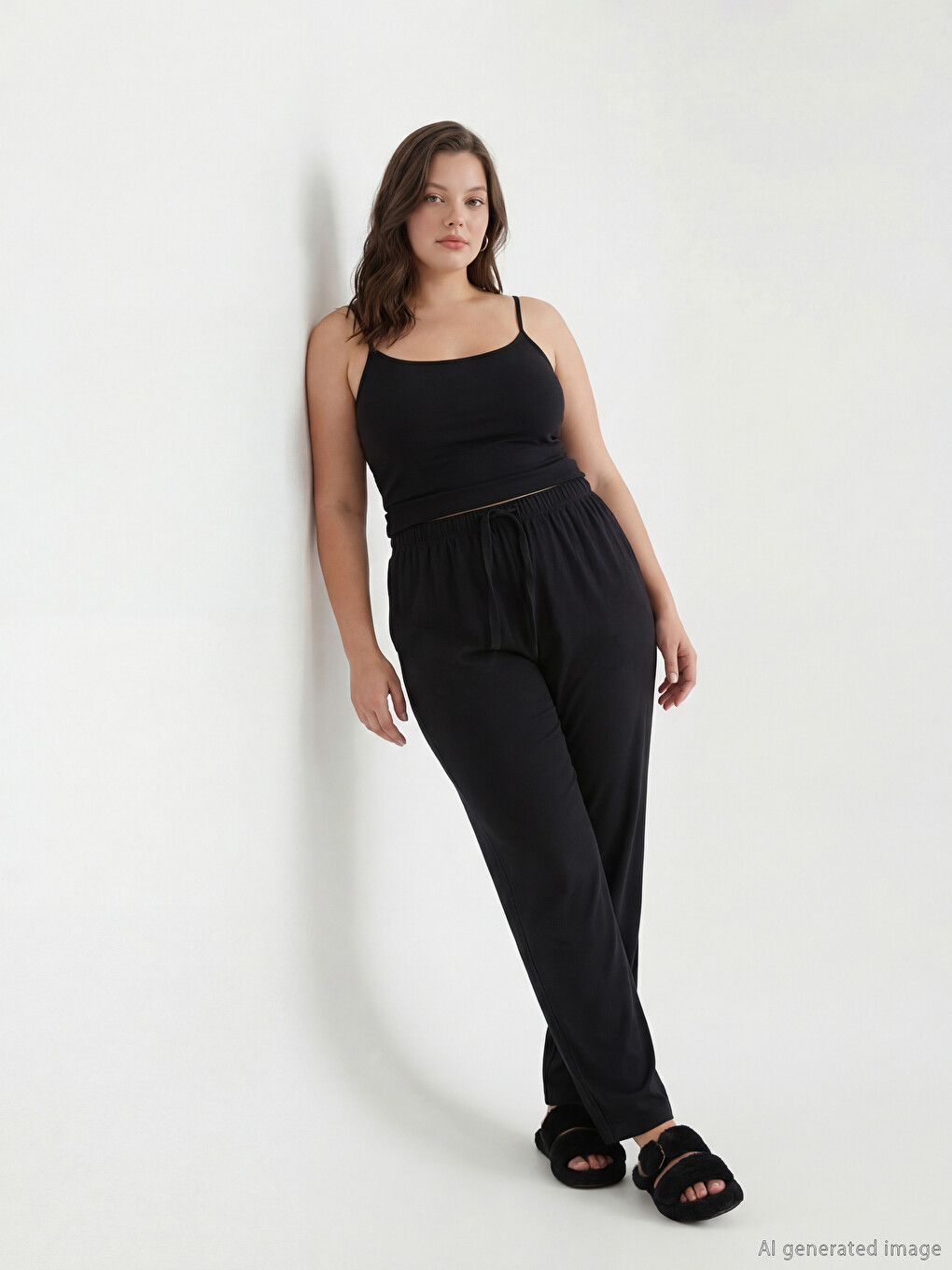 Elastic Waist Pyjama Bottoms-1