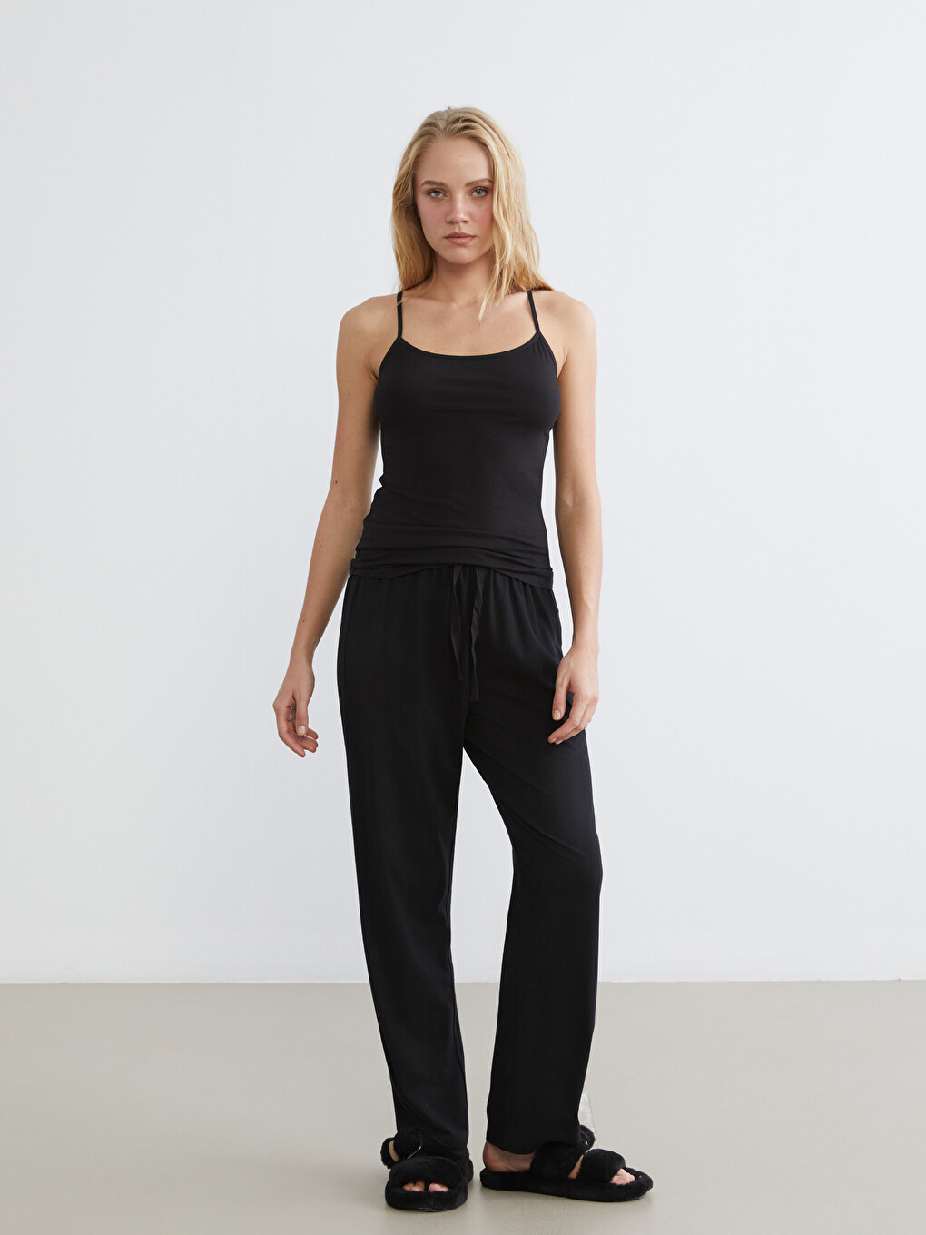 Elastic Waist Pyjama Bottoms-2